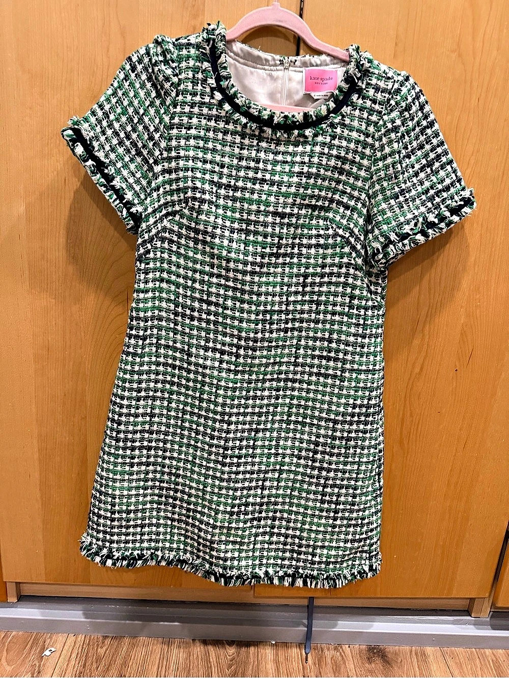 Kate Spade New York Tweed Dress Navy Green & White size 6